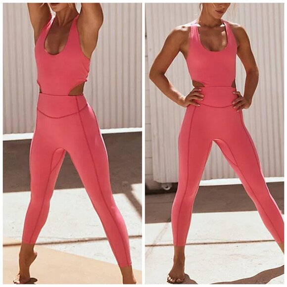 Free People Movement Back It Up Onesie in Dragon Fruit Medium - Picture 13 of 13